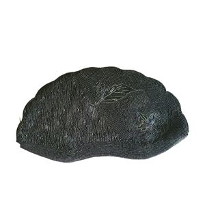 Hand made black beaded clutch